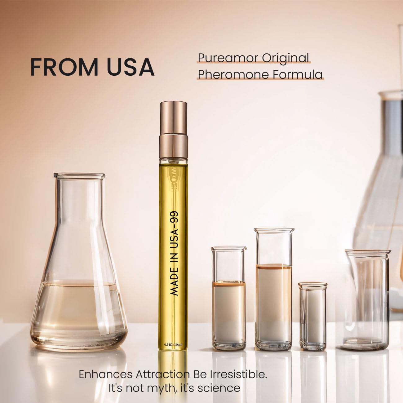 PUREAMOR Pheromones Perfumes for Women, No. 54 Vanilla Cream Scent, Vanilla Perfume Oil, Advanced Fragrance Perfume for Woman, 0.34fl./10ml Gourmand Parfum, Travel Size Perfumes for Women,Made in USA
