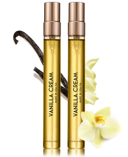 PUREAMOR Pheromones Perfumes for Women, No. 54 Vanilla Cream Scent, Vanilla Perfume Oil, Advanced Fragrance Perfume for Woman, 0.34fl./10ml Gourmand Parfum, Travel Size Perfumes for Women,Made in USA