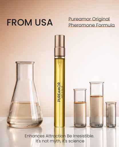 PUREAMOR Pheromones Perfumes for Women, No. 54 Vanilla Cream Scent, Vanilla Perfume Oil, Advanced Fragrance Perfume for Woman, 0.34fl./10ml Gourmand Parfum, Travel Size Perfumes for Women,Made in USA