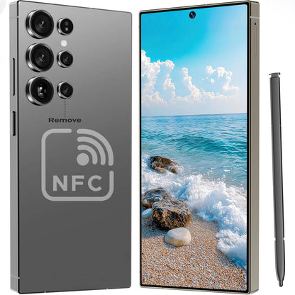 I25 Ultra Unlocked Cell Phone with NFC, 7000mAh Long Battery Life Smartphone,Built in Pen,6.8" HD Screen 12+1TB Unlocked Phones,5G/Dual SIM/Fingerprint Unlock/Face ID (Sky Blue)
