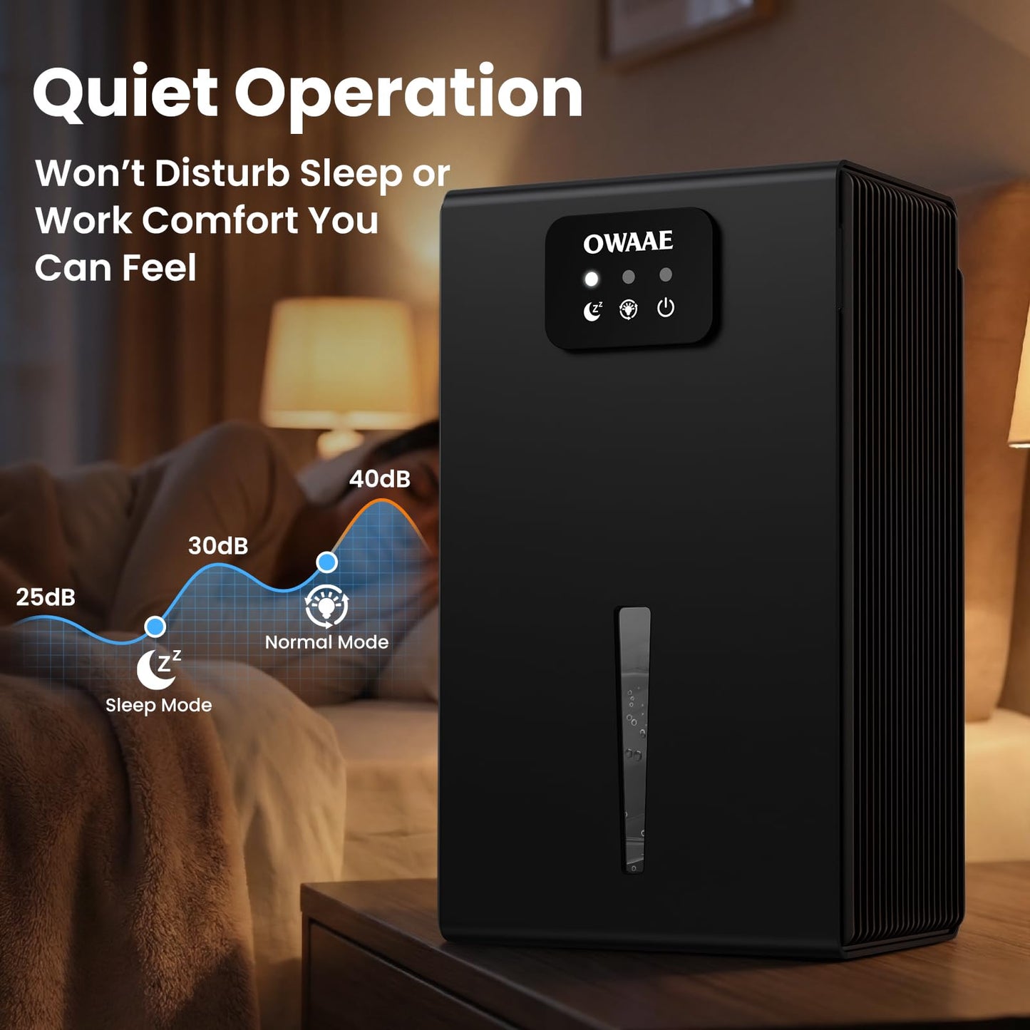 Dehumidifier, 1000 sq.ft Quiet Dehumidifiers for Home Bedroom Basement Bathroom with 95oz Water Tank, Sleep Mode, Auto Shut-Off 7 Colors LED Light, Grey