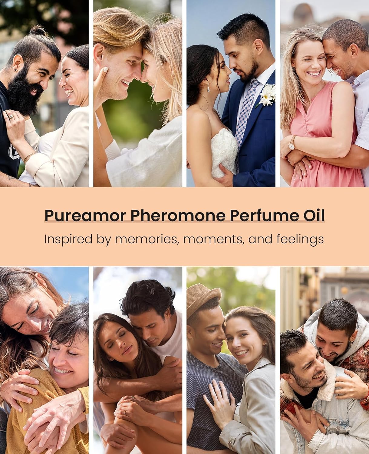 PUREAMOR Pheromones Perfumes for Women, No. 54 Vanilla Cream Scent, Vanilla Perfume Oil, Advanced Fragrance Perfume for Woman, 0.34fl./10ml Gourmand Parfum, Travel Size Perfumes for Women,Made in USA