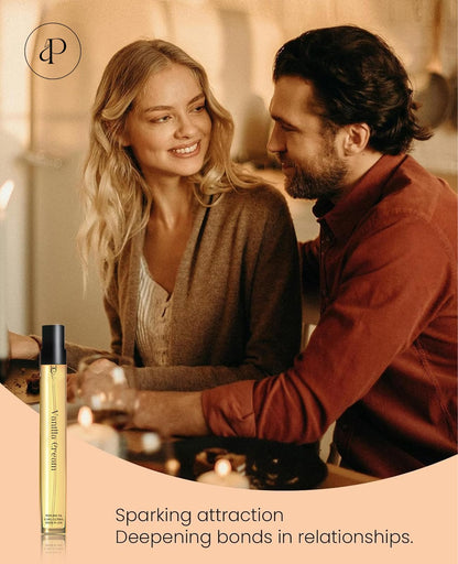 PUREAMOR Pheromones Perfumes for Women, No. 54 Vanilla Cream Scent, Vanilla Perfume Oil, Advanced Fragrance Perfume for Woman, 0.34fl./10ml Gourmand Parfum, Travel Size Perfumes for Women,Made in USA
