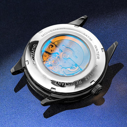 OLEVS Men's Leather Analog Quartz Watch - Luxury Chronograph Wristwatch with Date, Waterproof, Luminous - Dress Style
