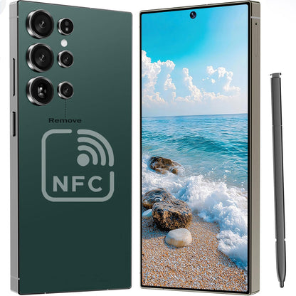 I25 Ultra Unlocked Cell Phone with NFC, 7000mAh Long Battery Life Smartphone,Built in Pen,6.8" HD Screen 12+1TB Unlocked Phones,5G/Dual SIM/Fingerprint Unlock/Face ID (Sky Blue)
