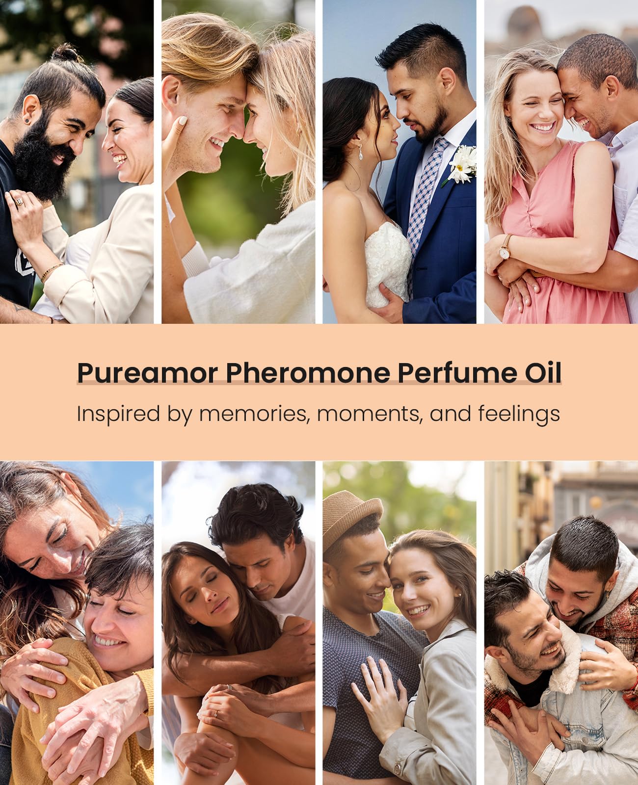 PUREAMOR Pheromones Perfumes for Women, No. 54 Vanilla Cream Scent, Vanilla Perfume Oil, Advanced Fragrance Perfume for Woman, 0.34fl./10ml Gourmand Parfum, Travel Size Perfumes for Women,Made in USA